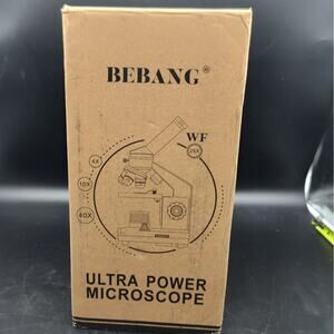 BEBANG Ultra Power Microscope 100X-2000X WF25X LED Science Lab Set New